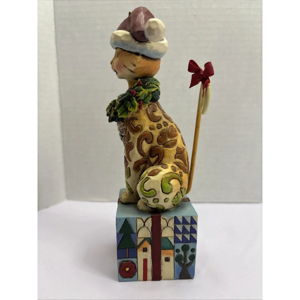 2007 Jim Shore Heartwood Creek Santa Claws Christmas Cat Figurine 4007977 7.5 In
